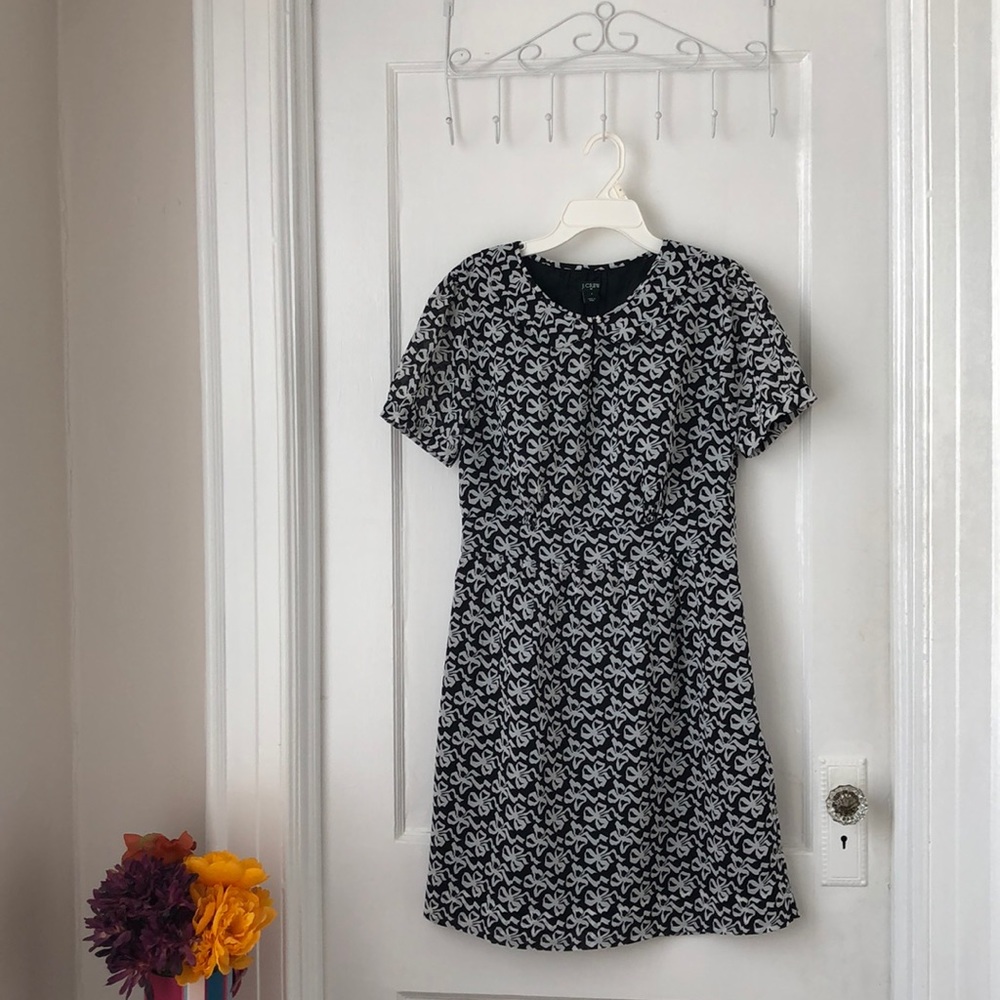 J. Crew Bow Printed Dress